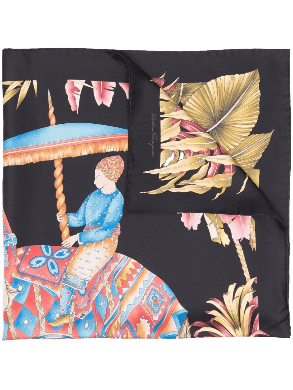 Salvatore Ferragamo Silk India Print Scarf Glam Steals