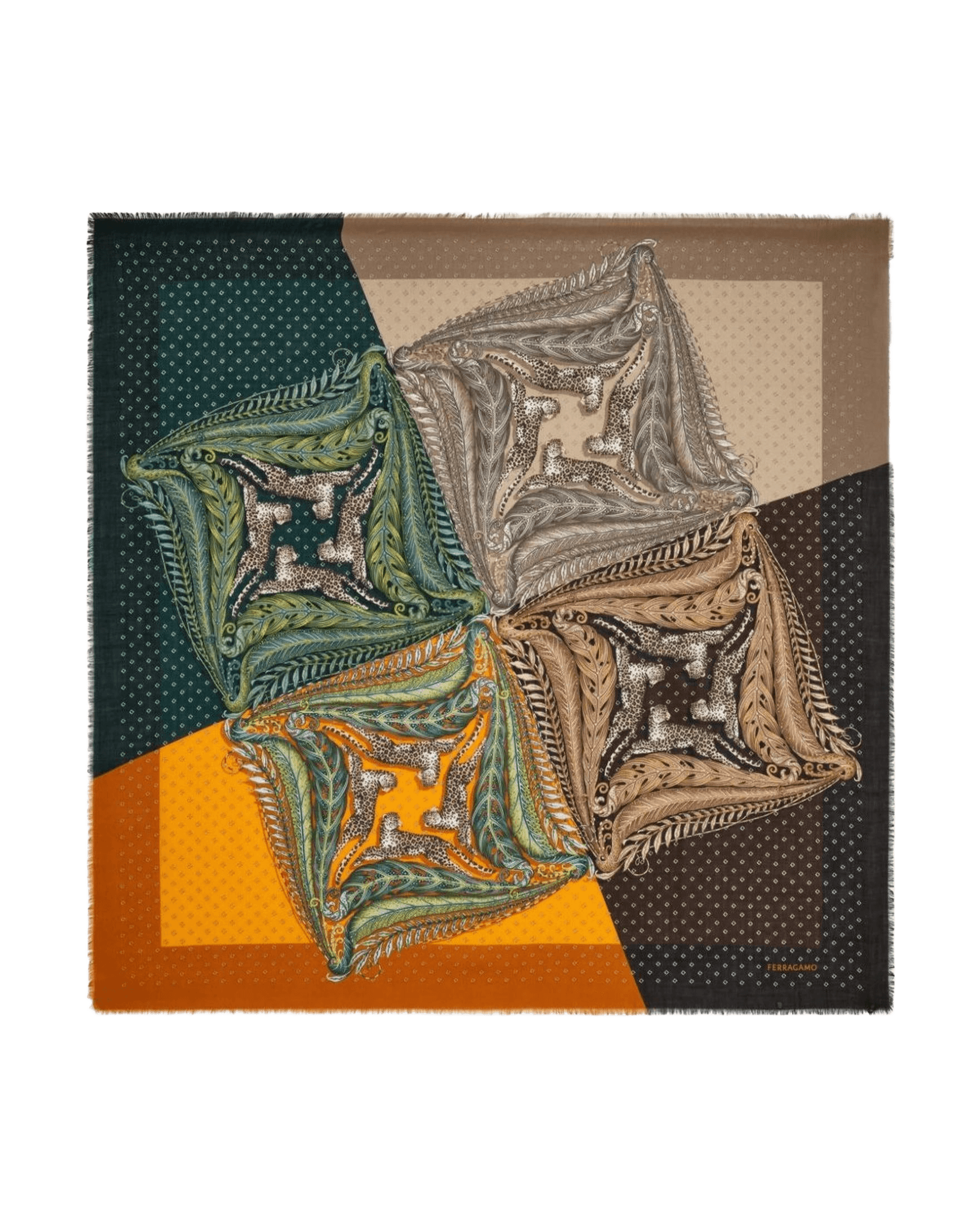 Salvatore Ferragamo Madras Print Cashmere Stole Glam Steals
