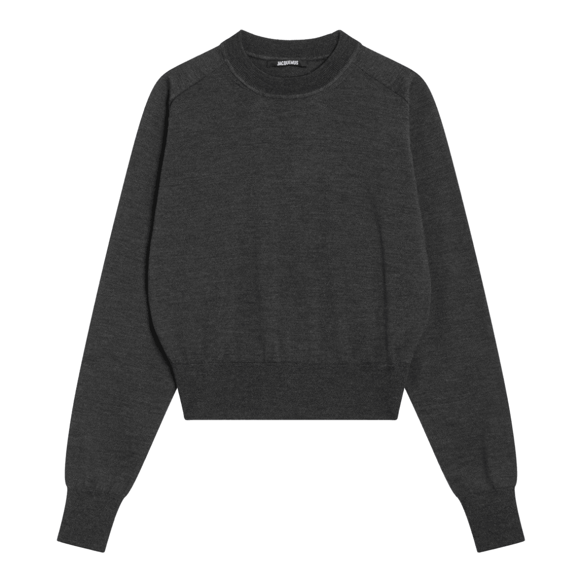 JACQUEMUS Grey wool sweater with logo embroidery Glam Steals