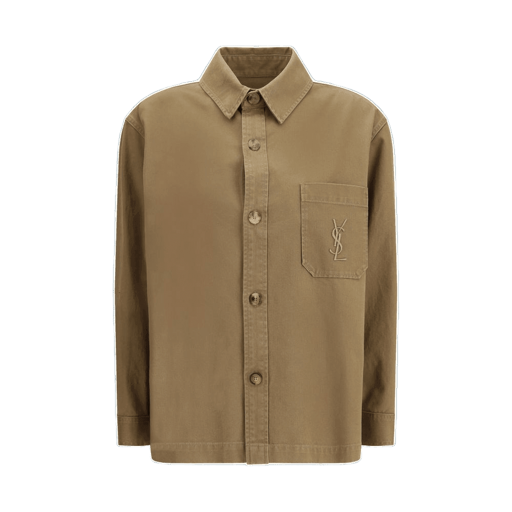 Saint Laurent Green Cotton Coat Glam Steals