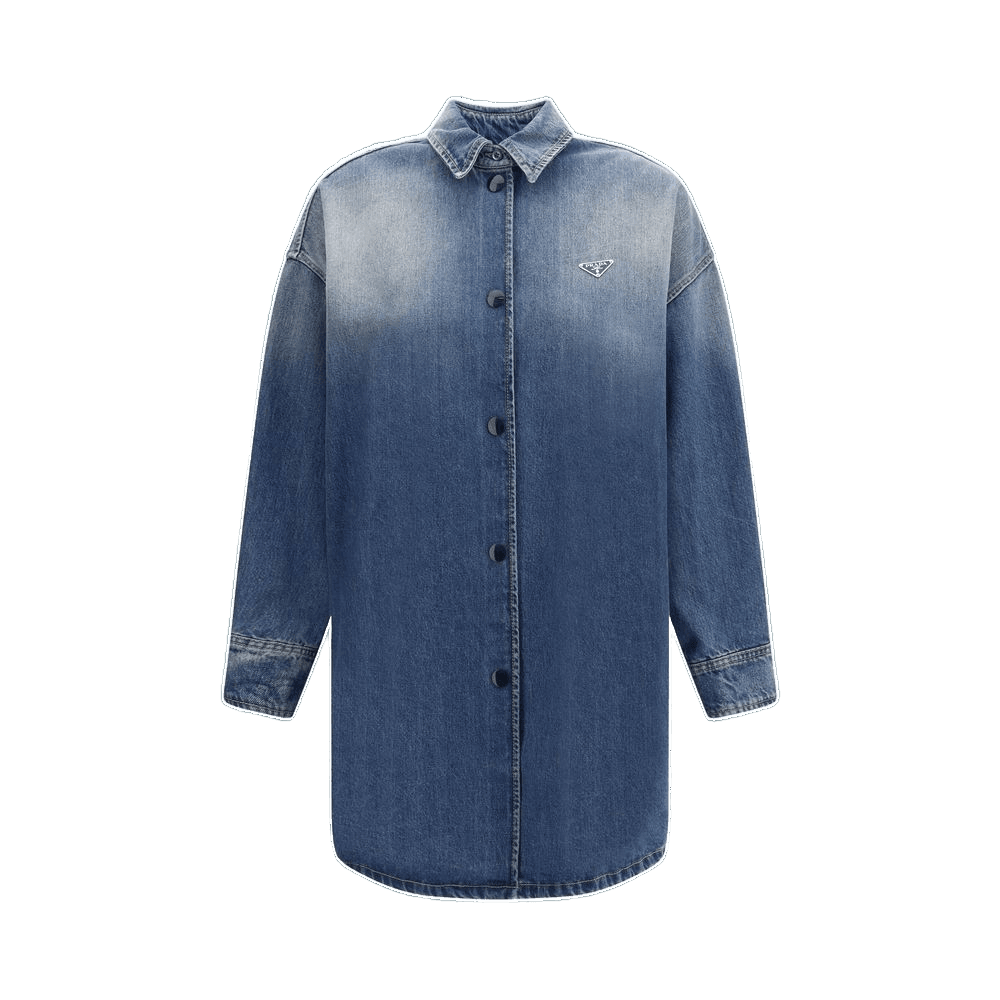 Prada Blue Cotton Denim Jacket Glam Steals
