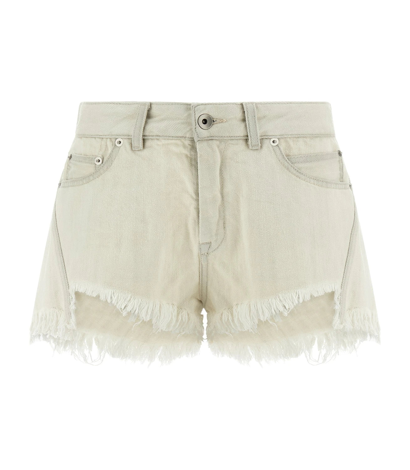 Rick Owens Denim Short in white, Cotton