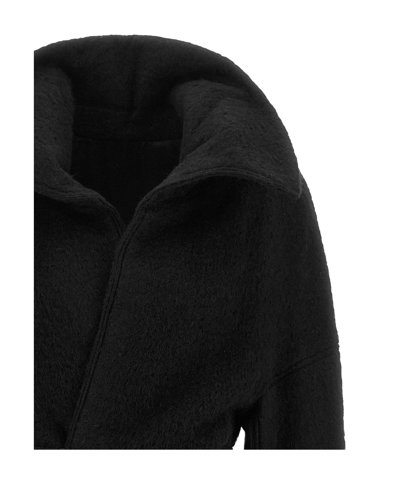 Rick Owens Wrap Coat in black โ view 3