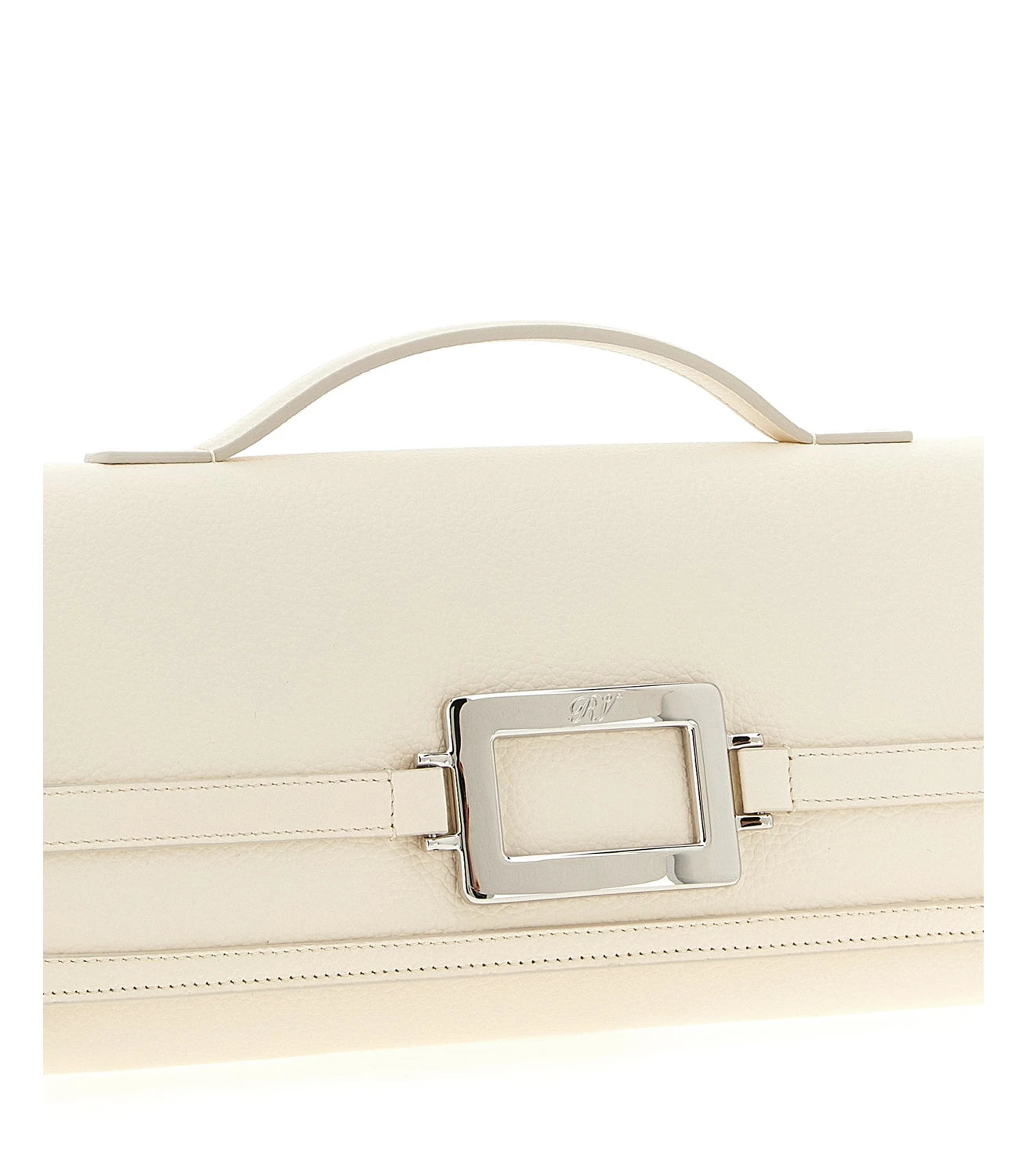 Roger Vivier Clutch Bag in white, Calfskin Leather β view 3