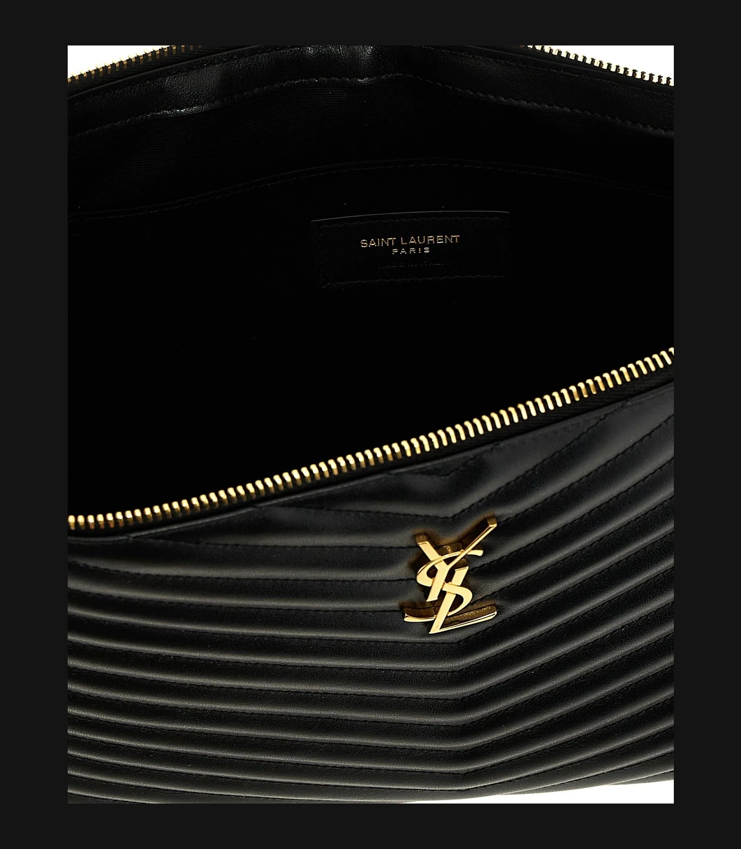 Saint Laurent Envelope Clutche in black, Calfskin Leather — view 4