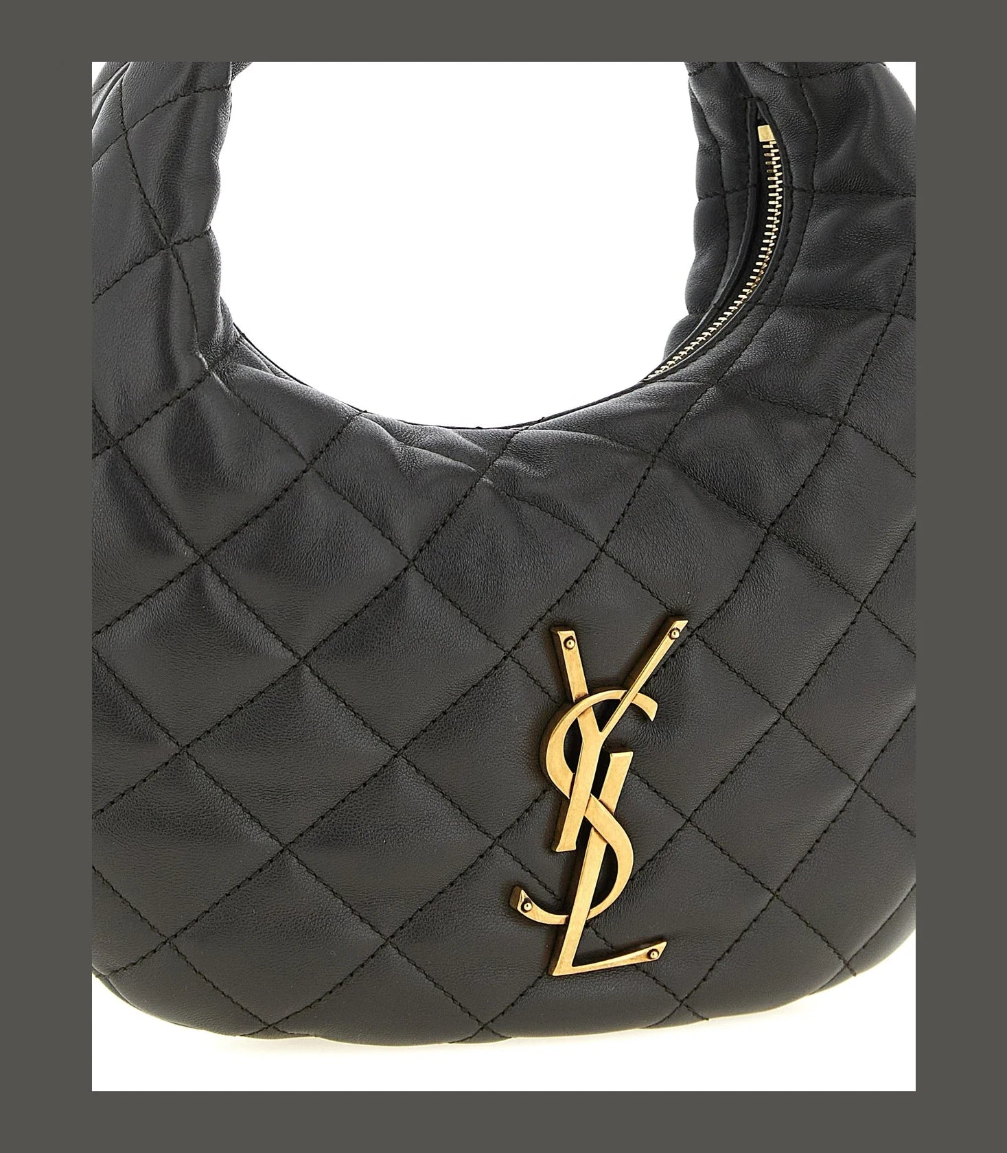 Saint Laurent Hobo Bag in brown, Lamb Leather — view 3