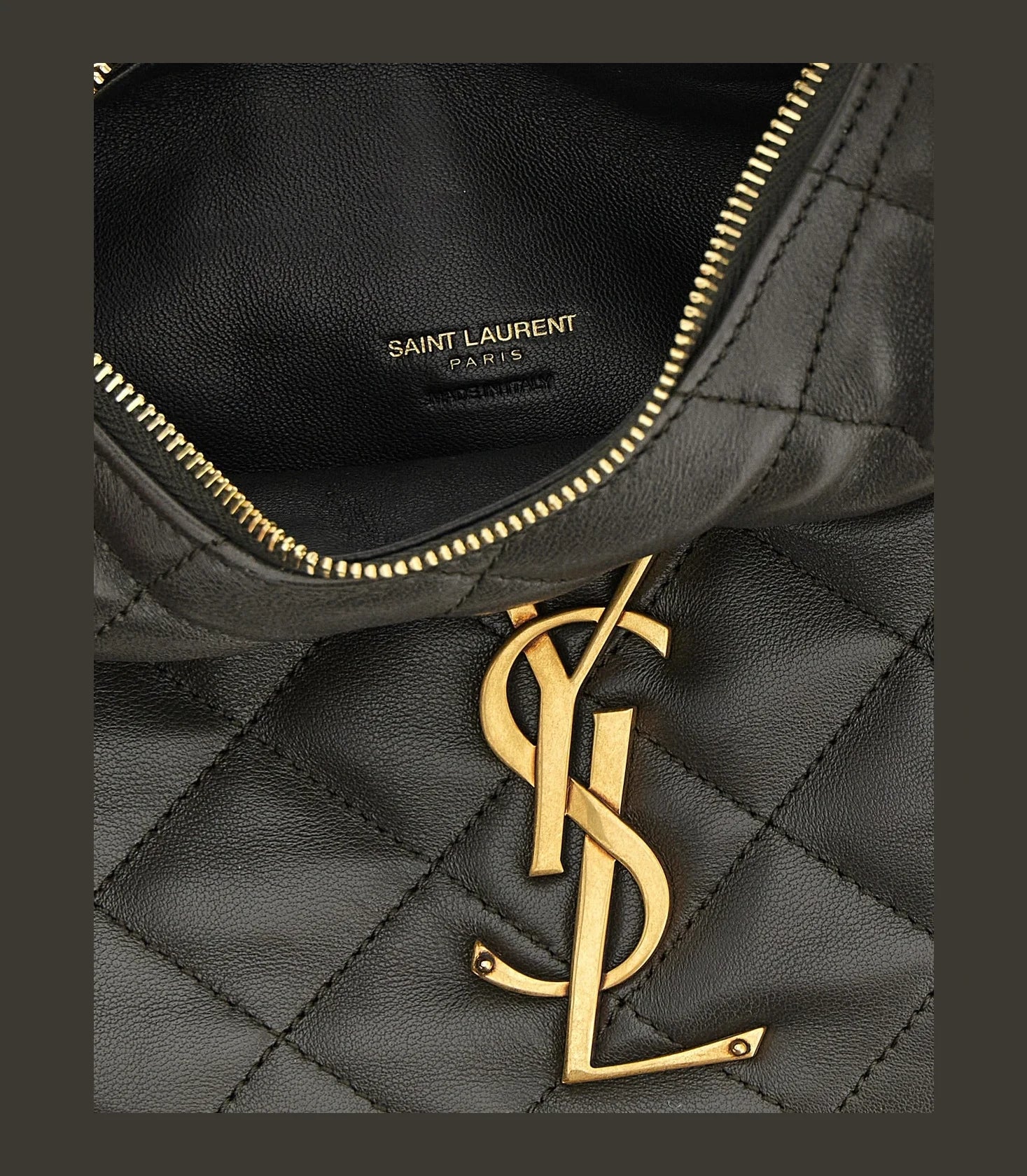 Saint Laurent Hobo Bag in brown, Lamb Leather — view 4