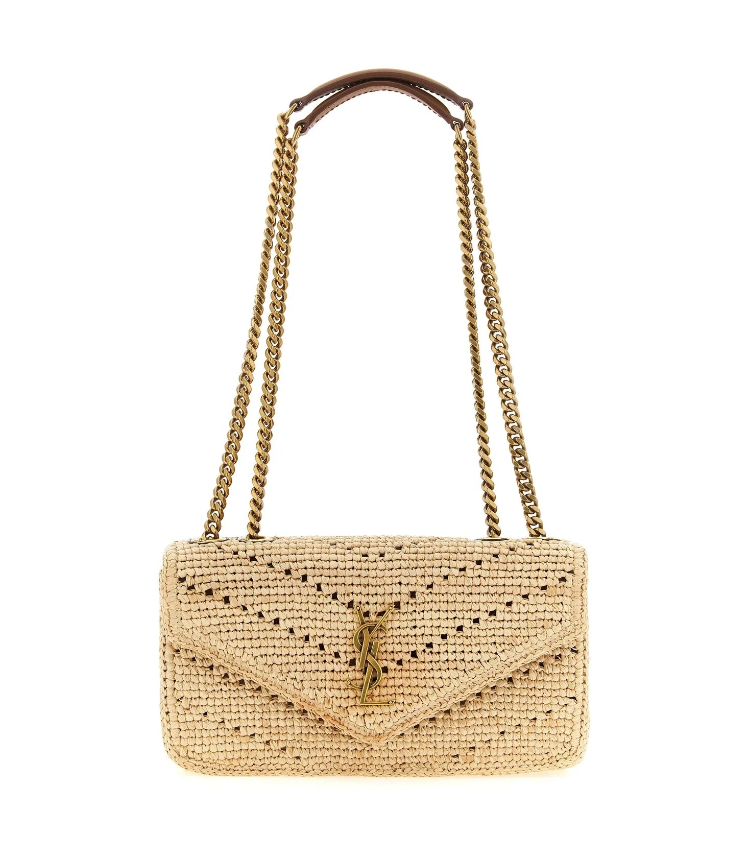 Saint Laurent Shoulder Bag in beige, Raffia