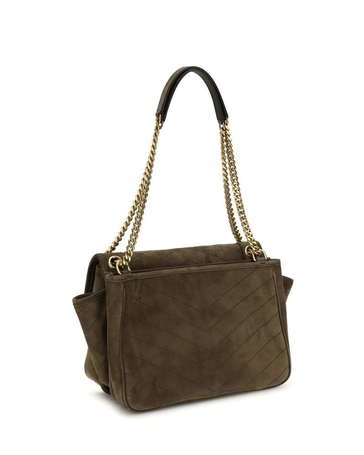 Saint Laurent Shoulder Bag in brown, Suede — view 3
