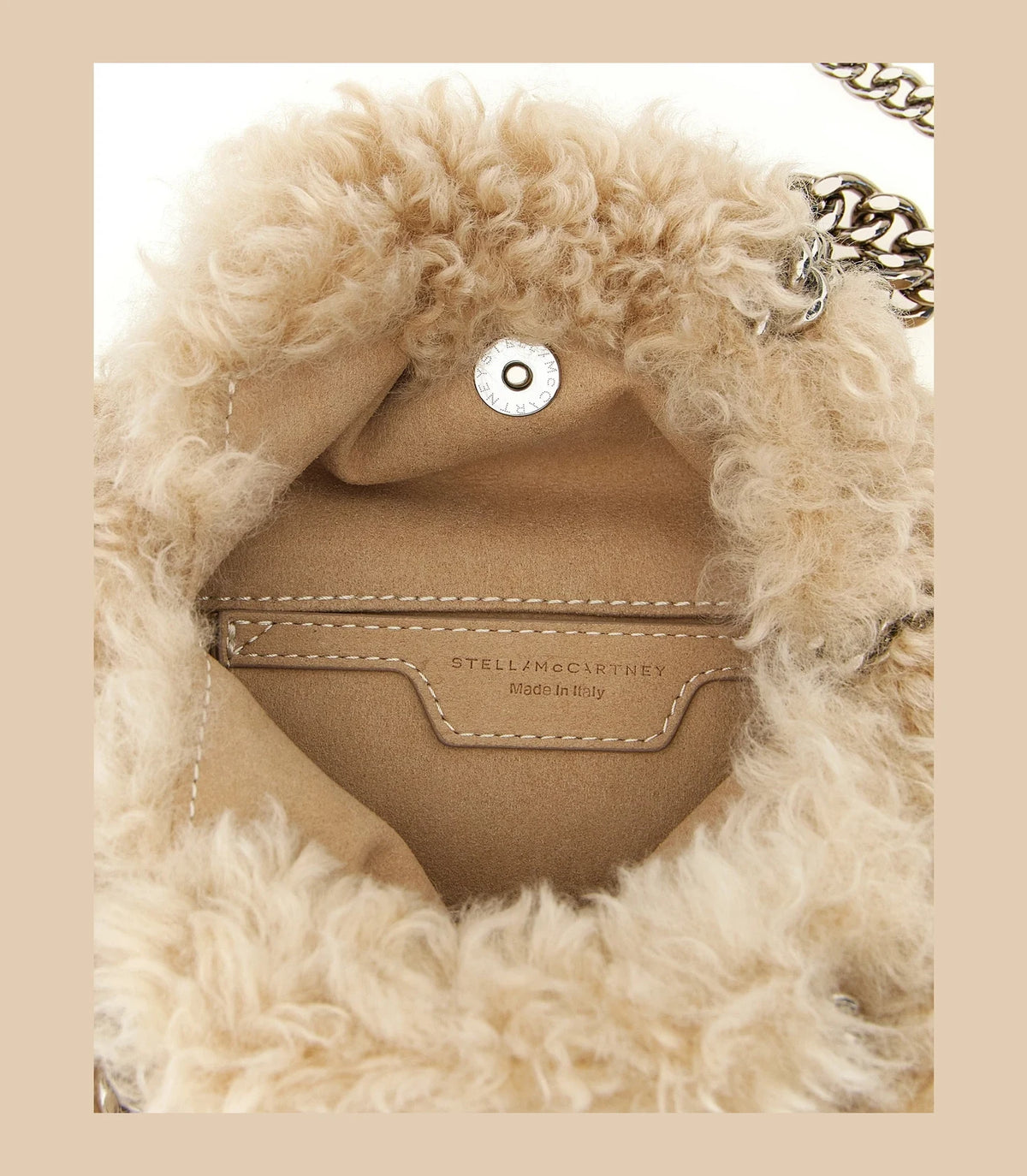 Stella McCartney Hobo Bag in beige, Polyester — view 4