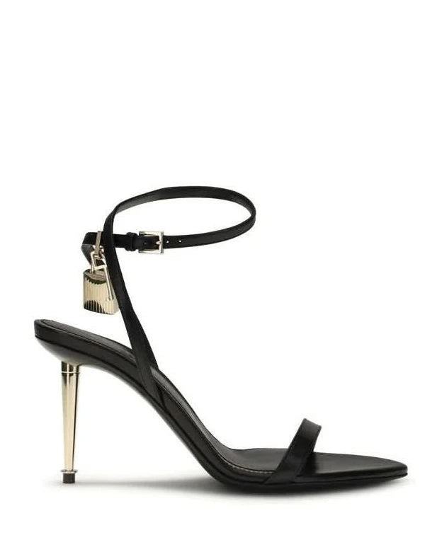 Tom Ford Black Goatskin Stiletto Heel Sandals Heels