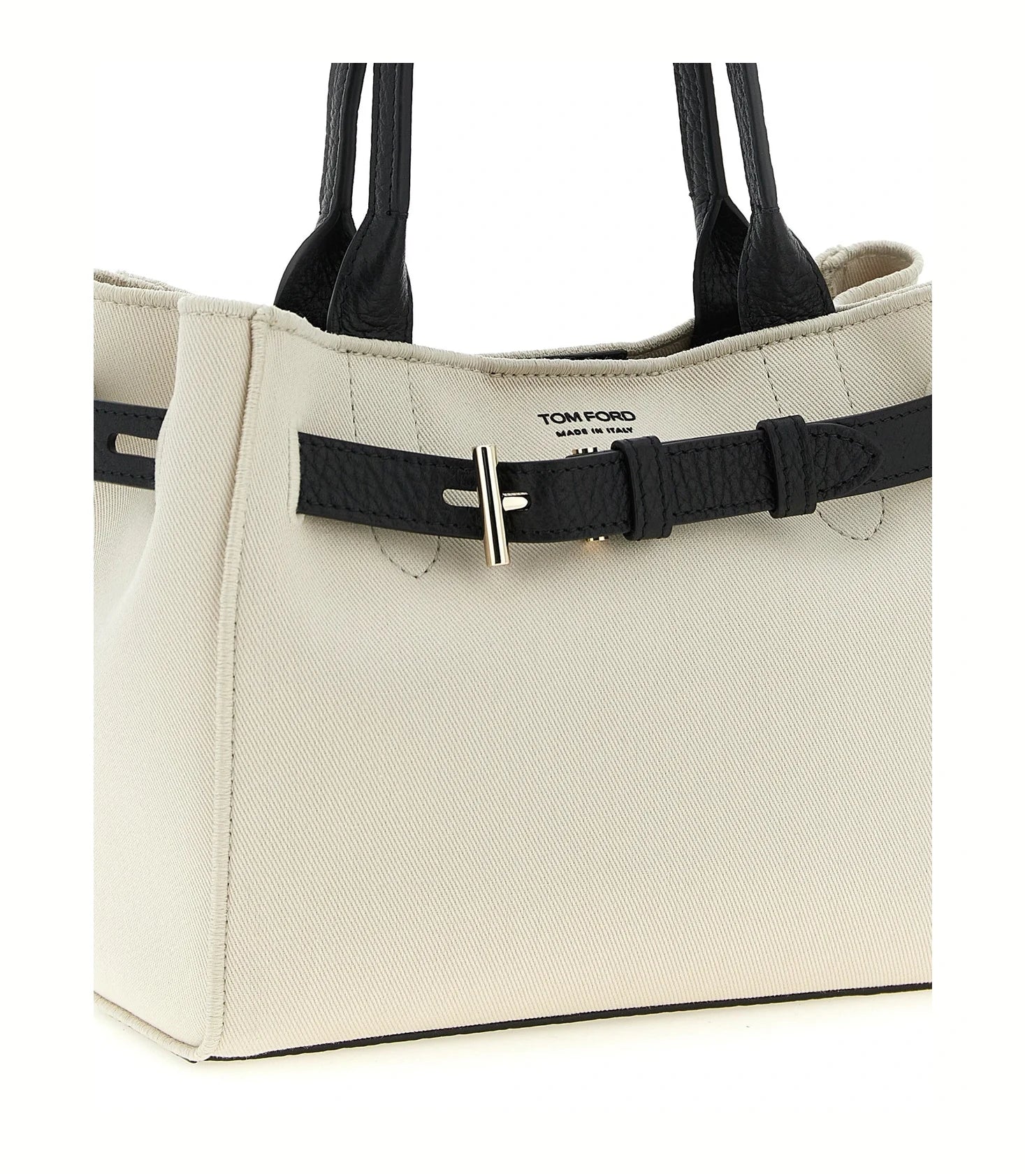 Tom Ford Satchel Bag in beige, Cotton — view 3