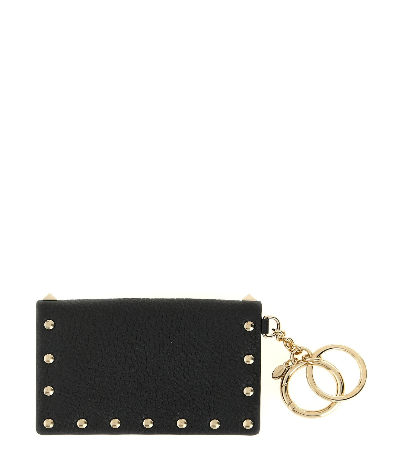 Valentino Garavani Keychain in black, Calfskin Leather β view 2