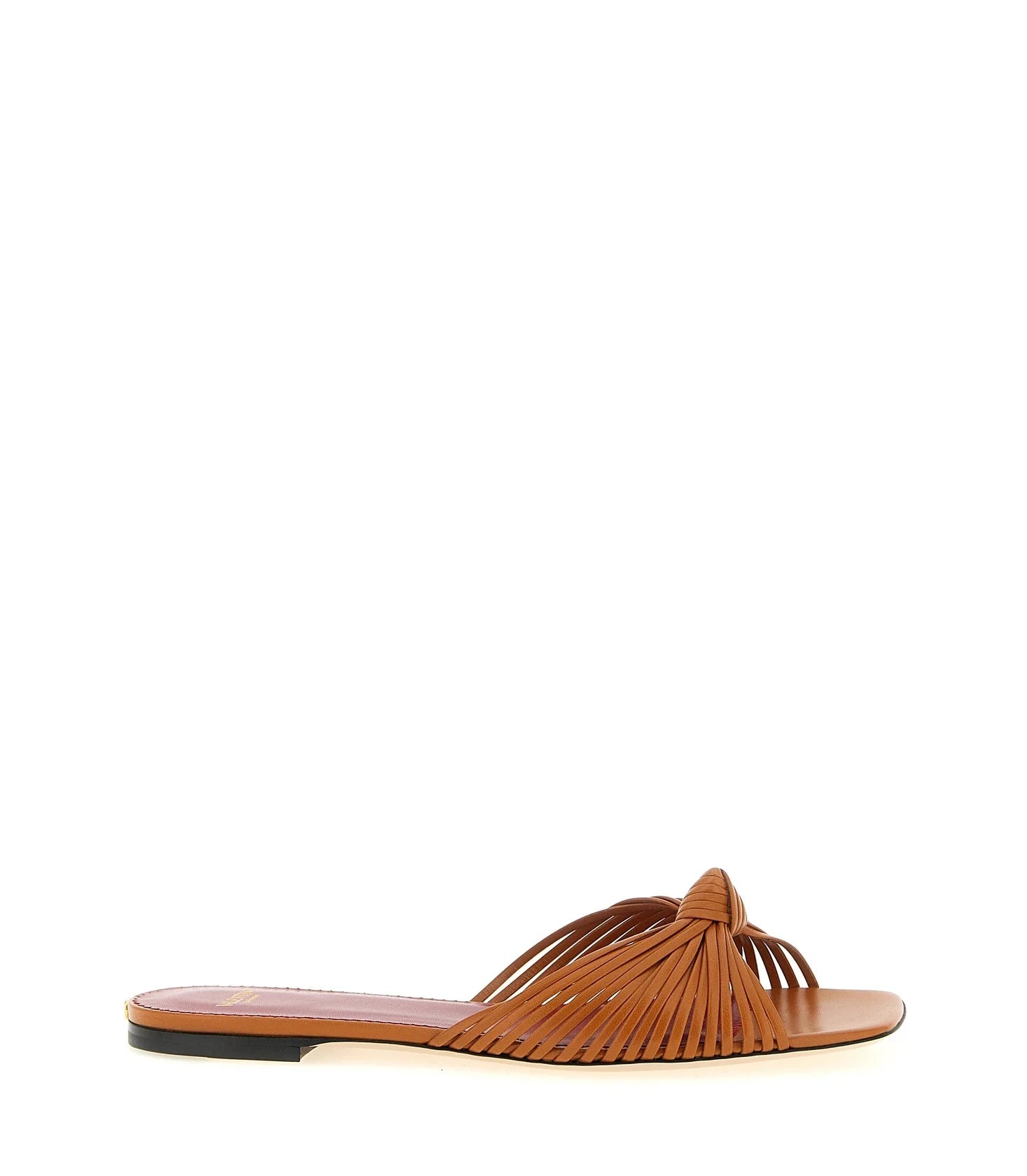 Valentino Garavani Slides in brown, Goat Leather