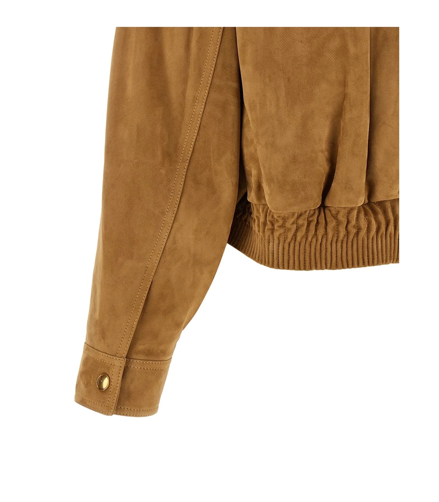 Versace Trucker Jacket in brown, Lamb Leather — view 4