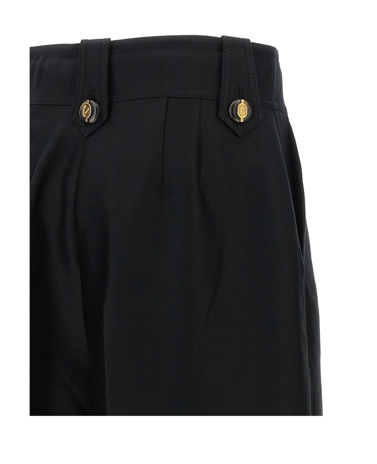 Zimmermann Short Trouser in black, Wool — view 4