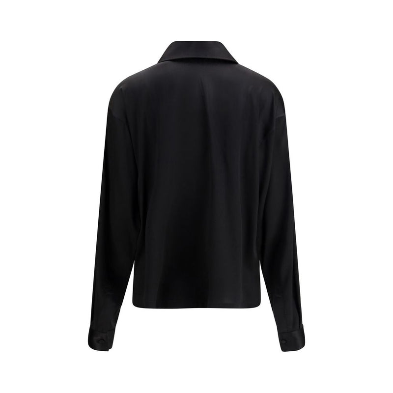 Tom Ford Black Silk Polo Shirt Glam Steals