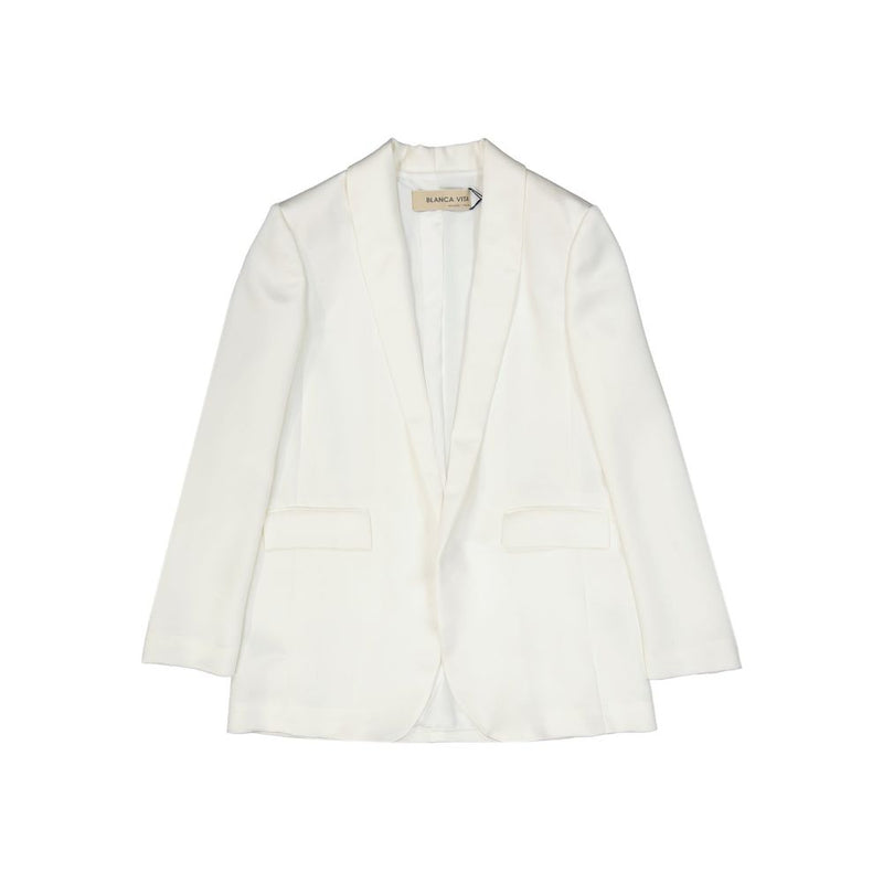 Blanca Vita White Polyester Jacket Glam Steals