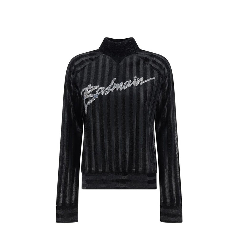 Balmain Black Elastane Sweatshirt Glam Steals