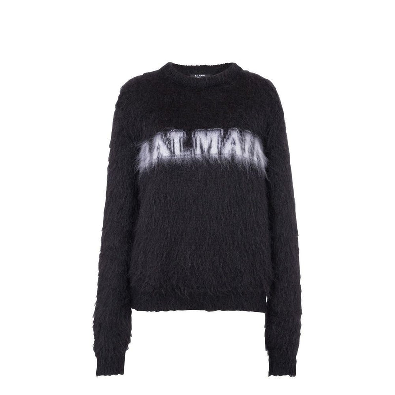 Balmain Black Mohair Sweatshirt Glam Steals
