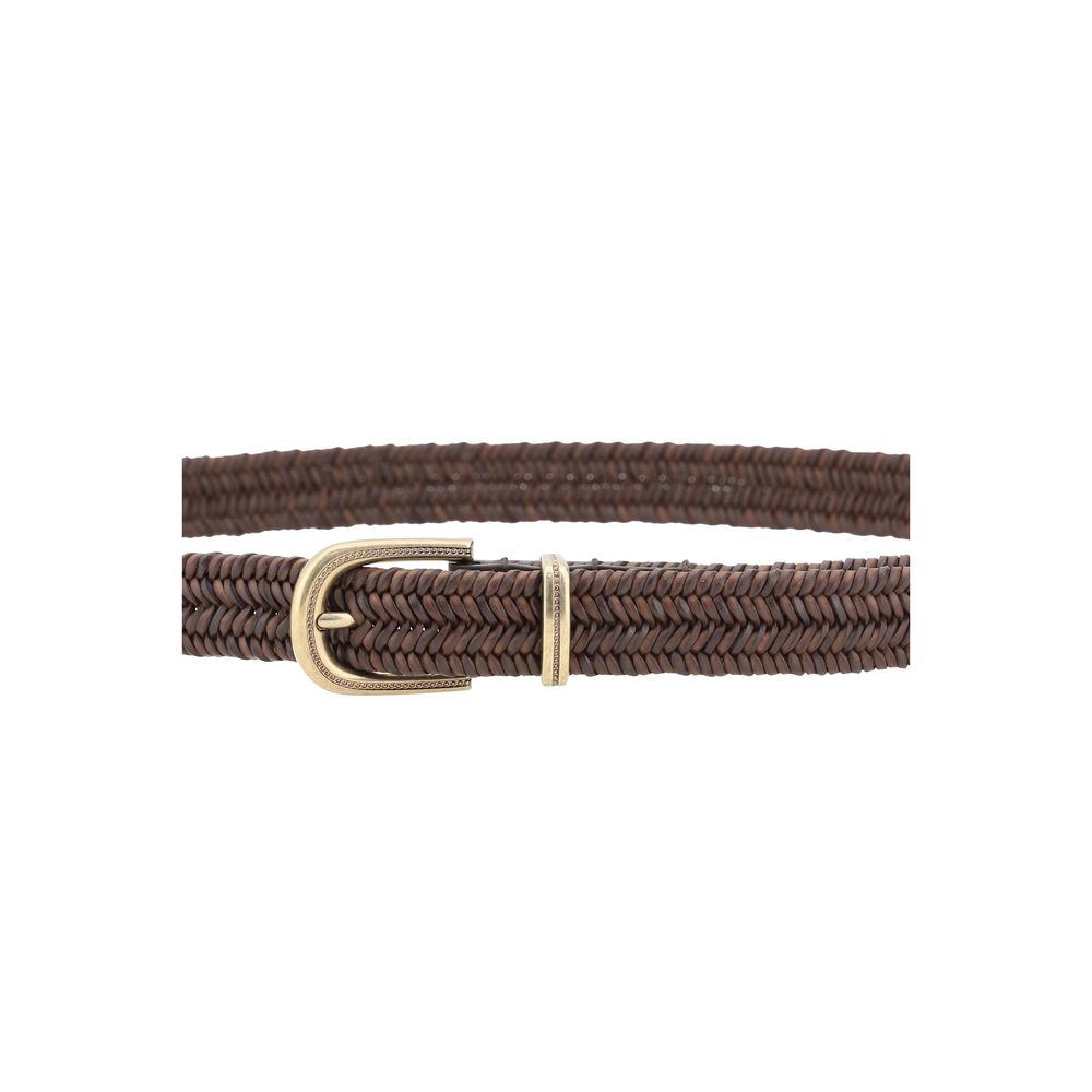 Brunello Cucinelli Brown Calf Leather Bos Taurus Regular Belt Glam Steals
