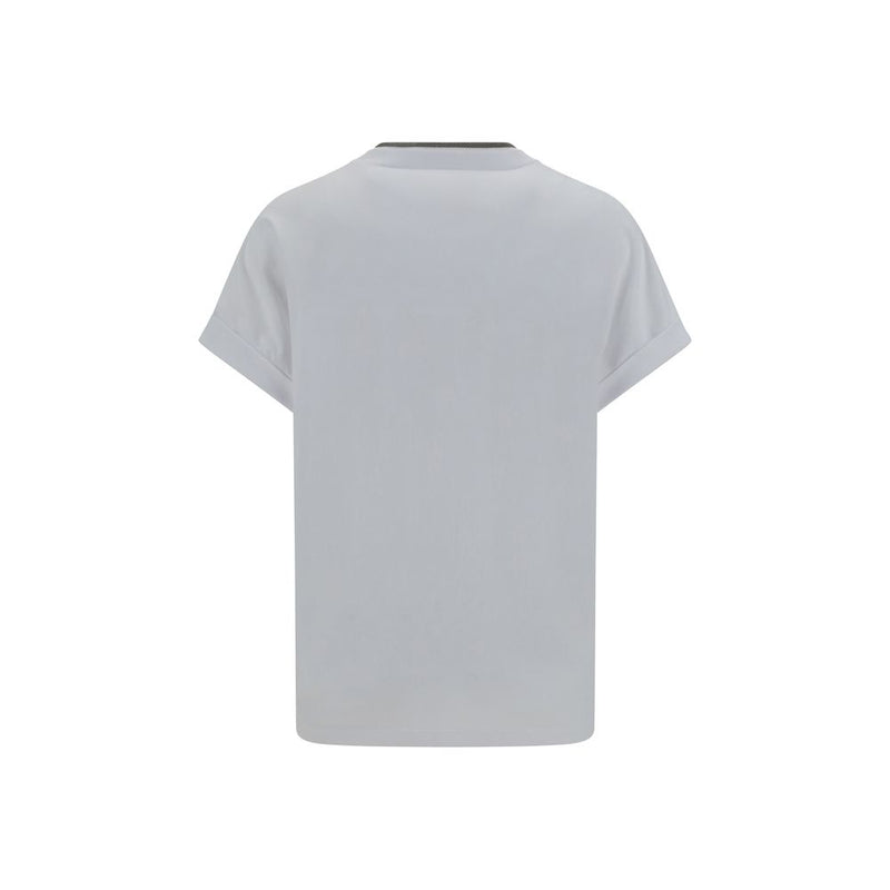 Brunello Cucinelli White Cotton T-shirt Glam Steals