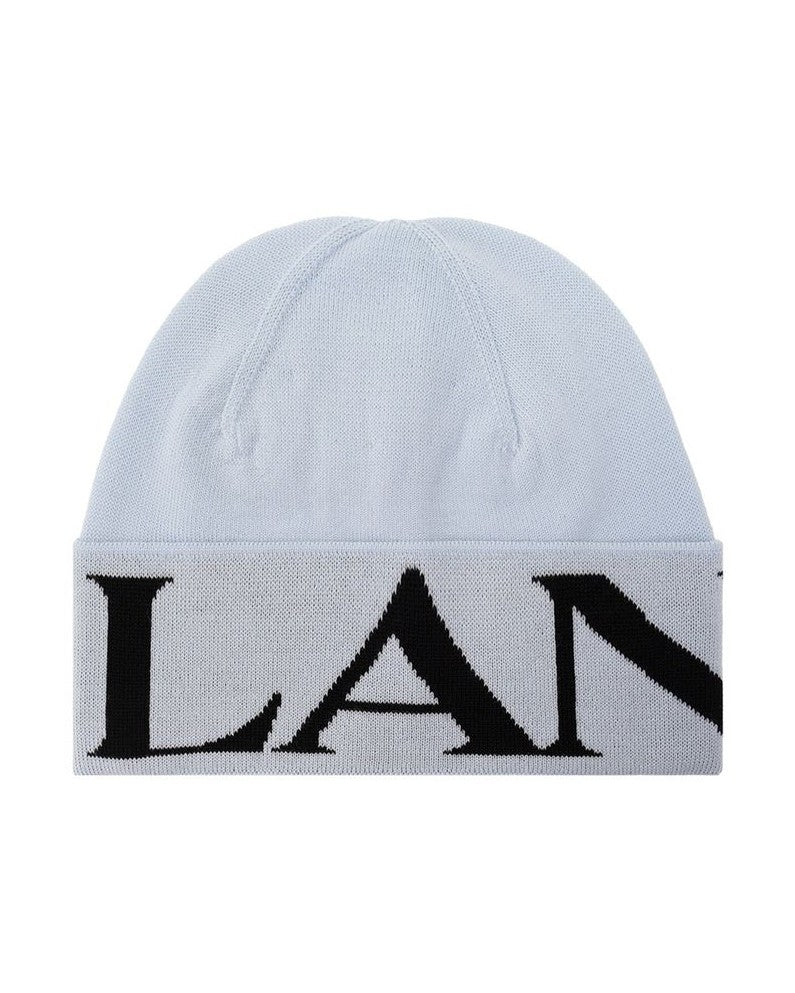 Lanvin Blue Wool Virgin Beanie Glam Steals