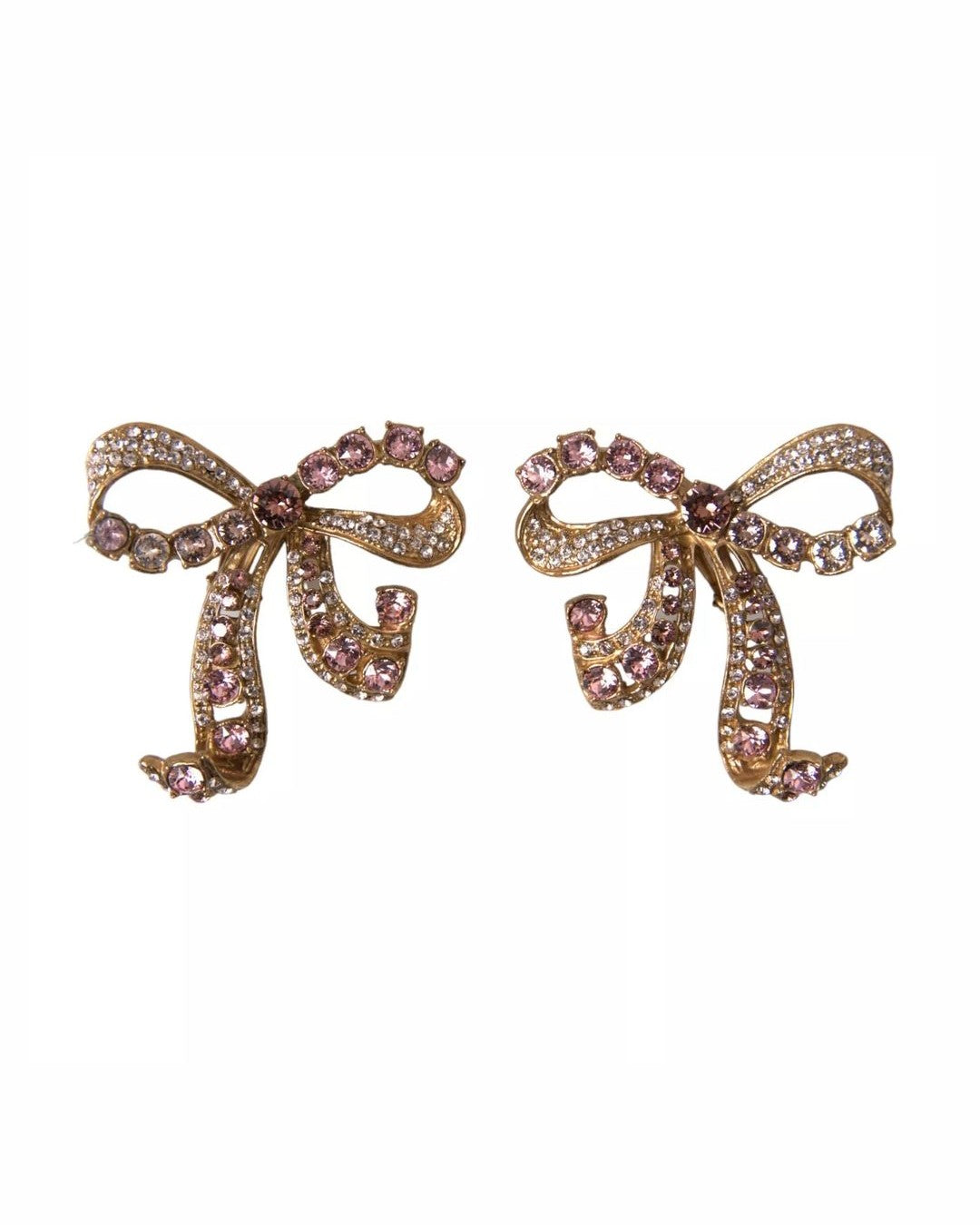 Dolce & Gabbana Gold and Brass Earrings Glam Steals