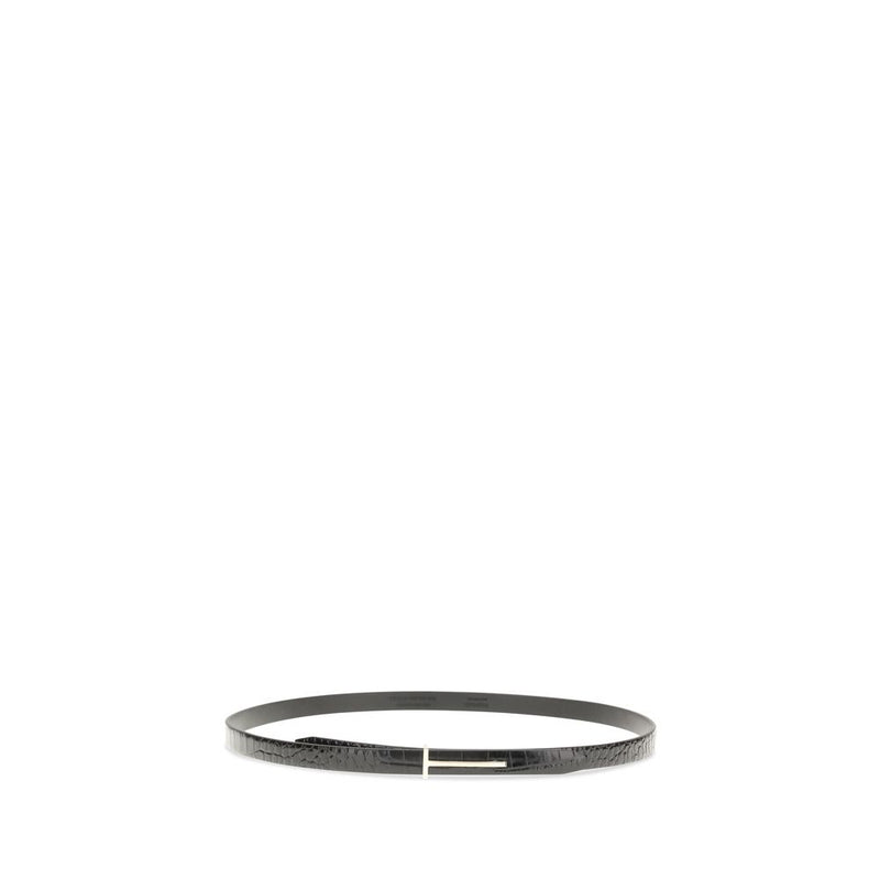 Tom Ford Black Leather Thin Belt Glam Steals