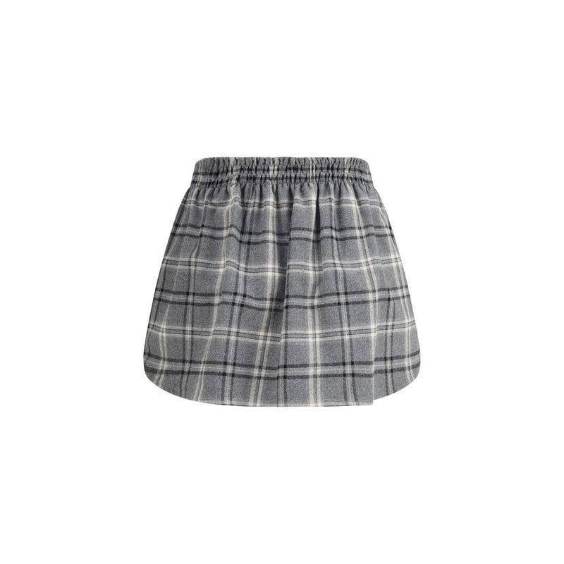 Miu Miu Gray Cotton Mini Skirt Glam Steals