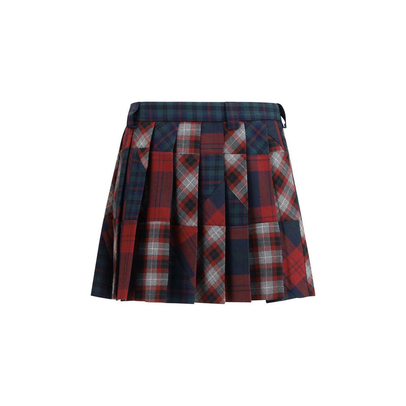 Miu Miu Multicolor Wool Fleece Mini Skirt