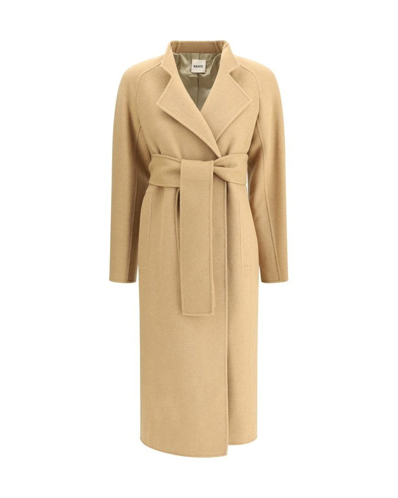 Khaite Beige Wool Coat Glam Steals