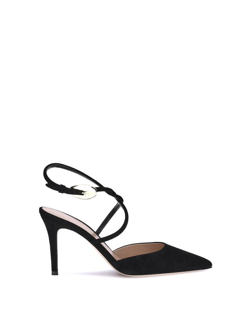 Gianvito Rossi Black Calf Leather Bos Taurus Pumps
