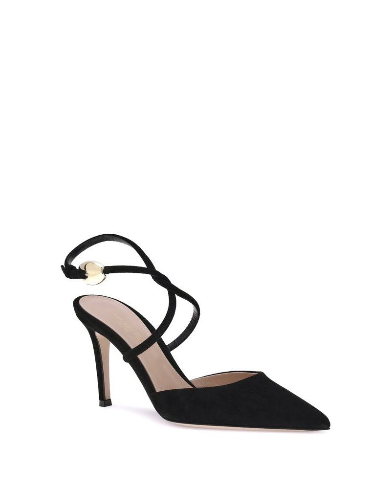 Gianvito Rossi Black Calf Leather Bos Taurus Pumps