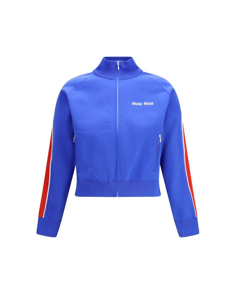 Miu Miu Blue Polyamide Sweatshirt