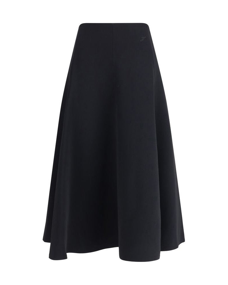 Jacquemus Black Cotton Midi Skirt