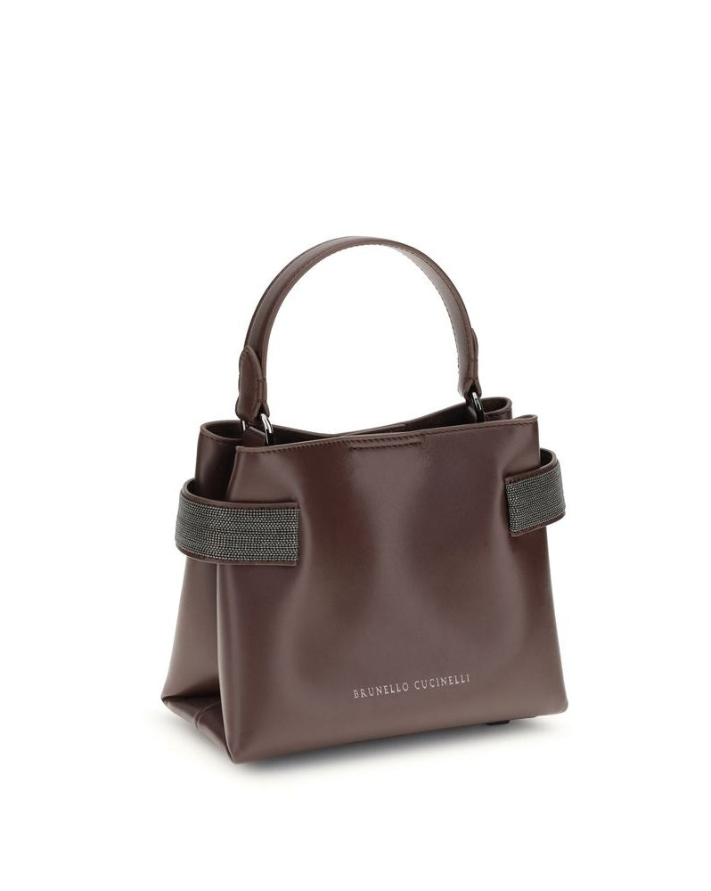 Brunello Cucinelli Leather Bordeaux Handbag