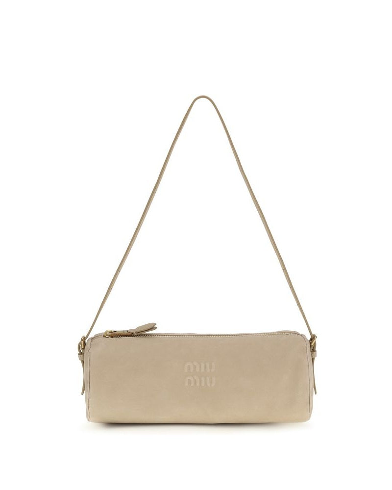 Miu Miu Beige Calf Leather Bos Taurus Shoulder Bag