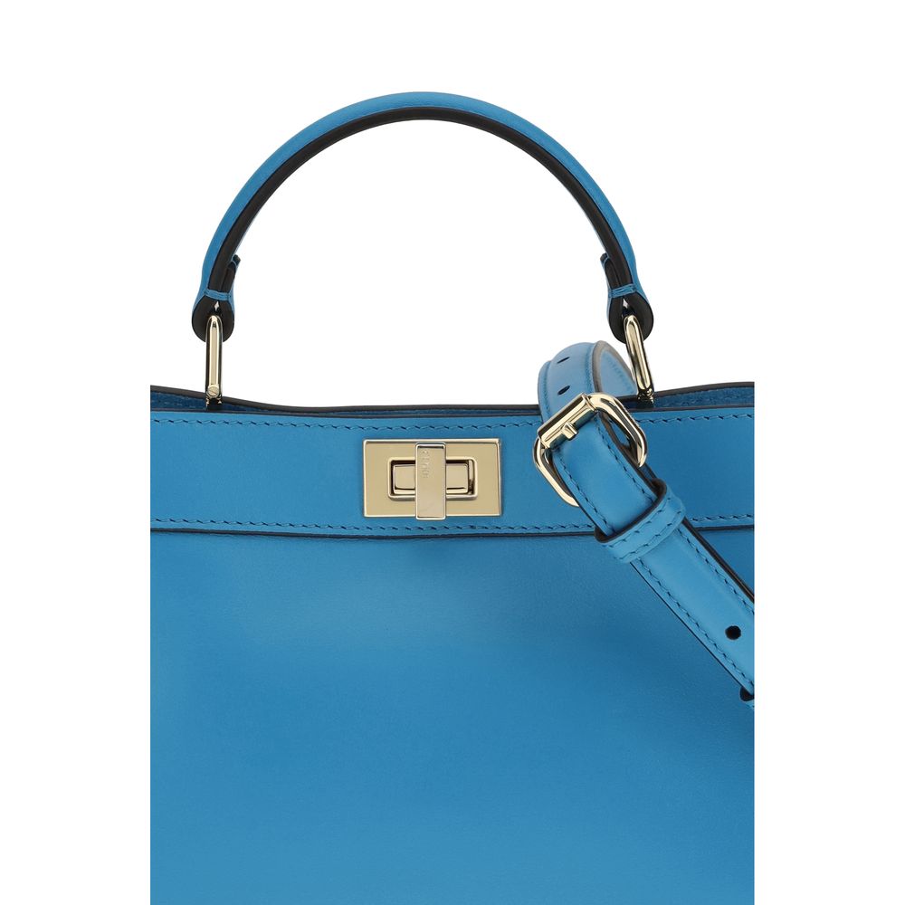 Fendi Blue Calf Leather Bos Taurus Shoulder Bag 