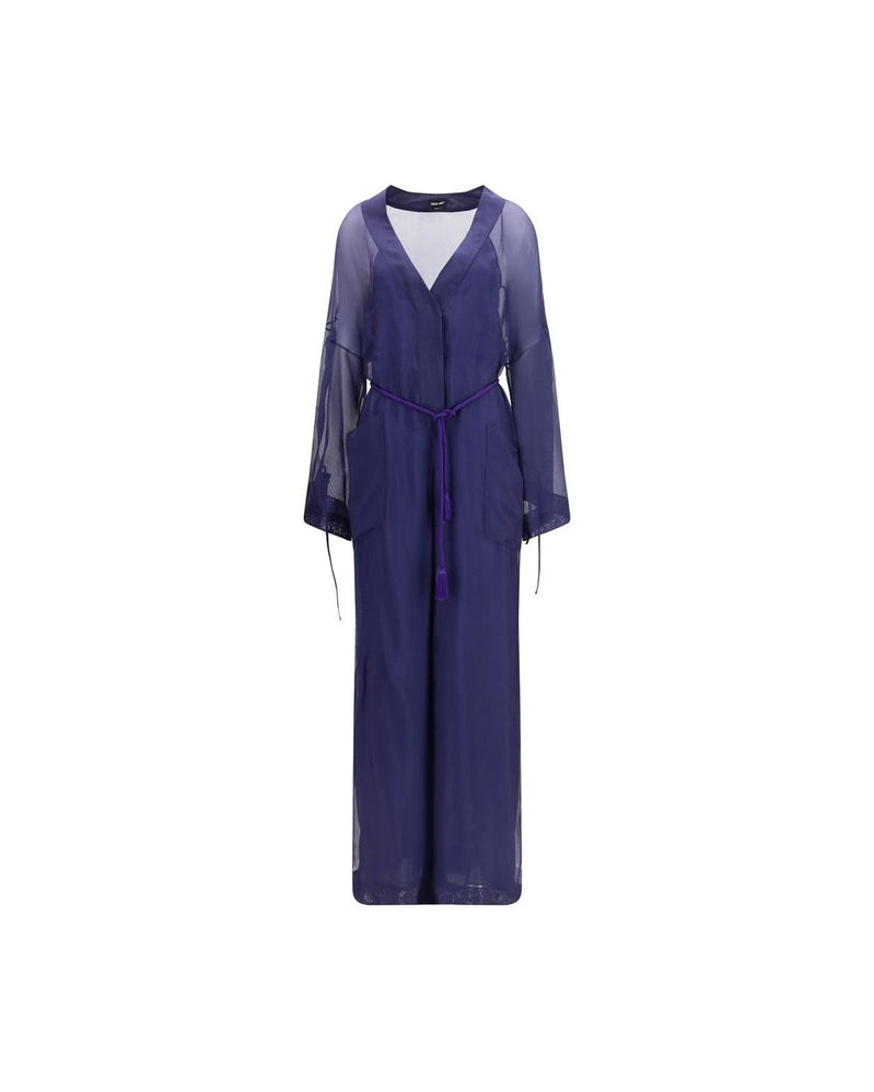 Giorgio Armani Blue Viscose Jumpsuit Glam Steals