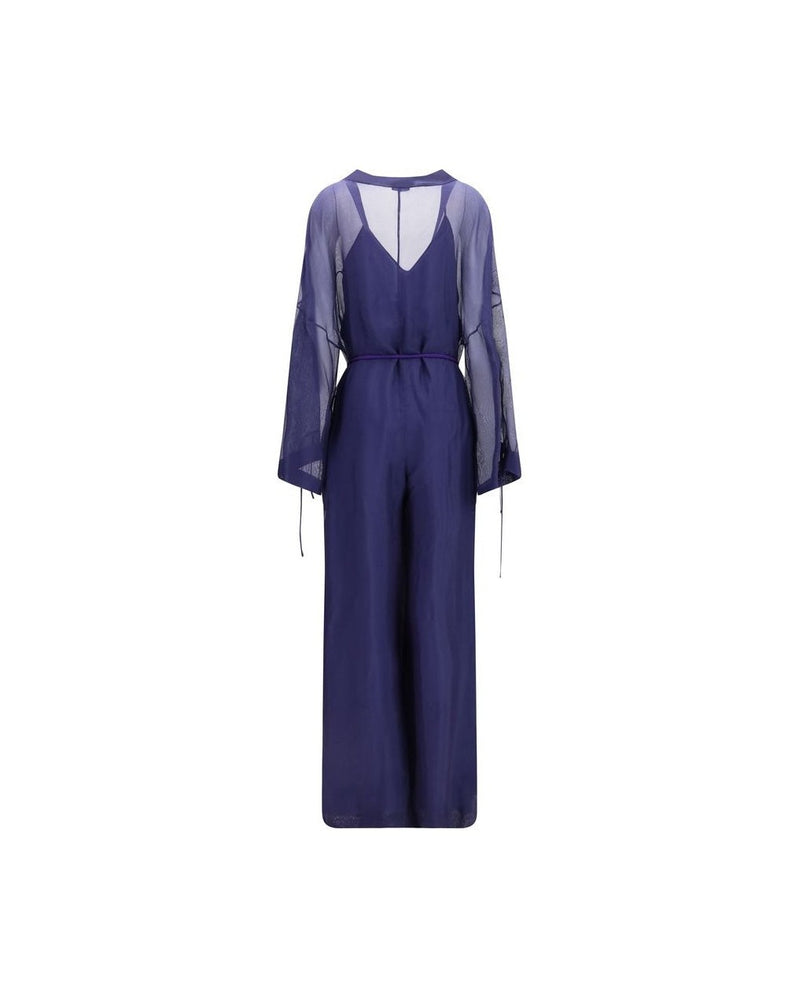 Giorgio Armani Blue Viscose Jumpsuit Glam Steals