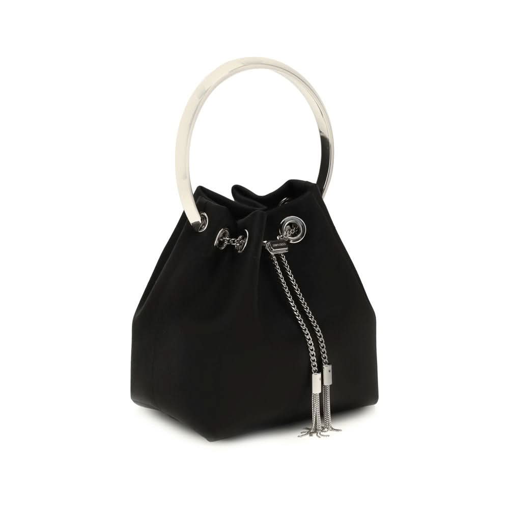 Jimmy Choo Black Silk Shoulder Bag 