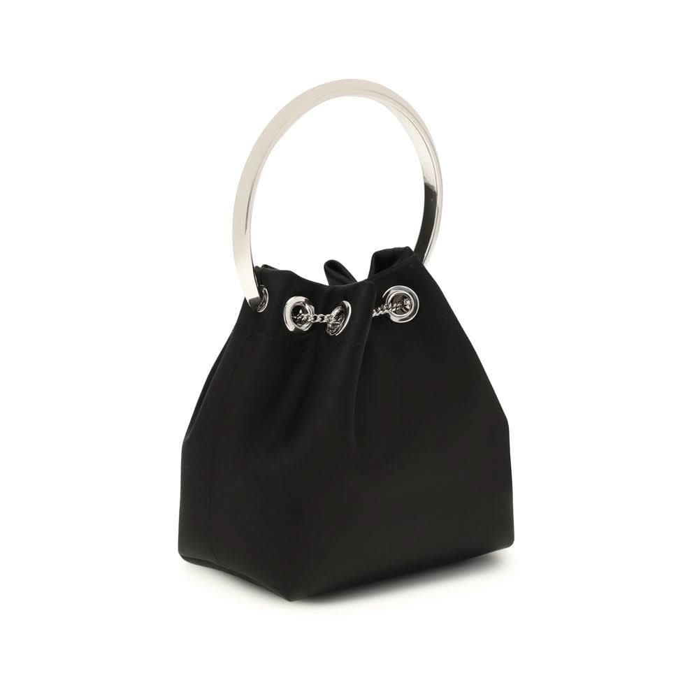 Jimmy Choo Black Silk Shoulder Bag 