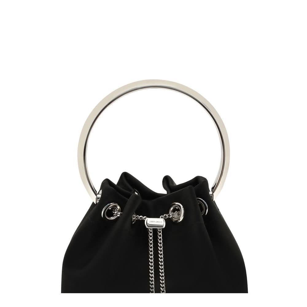 Jimmy Choo Black Silk Shoulder Bag 