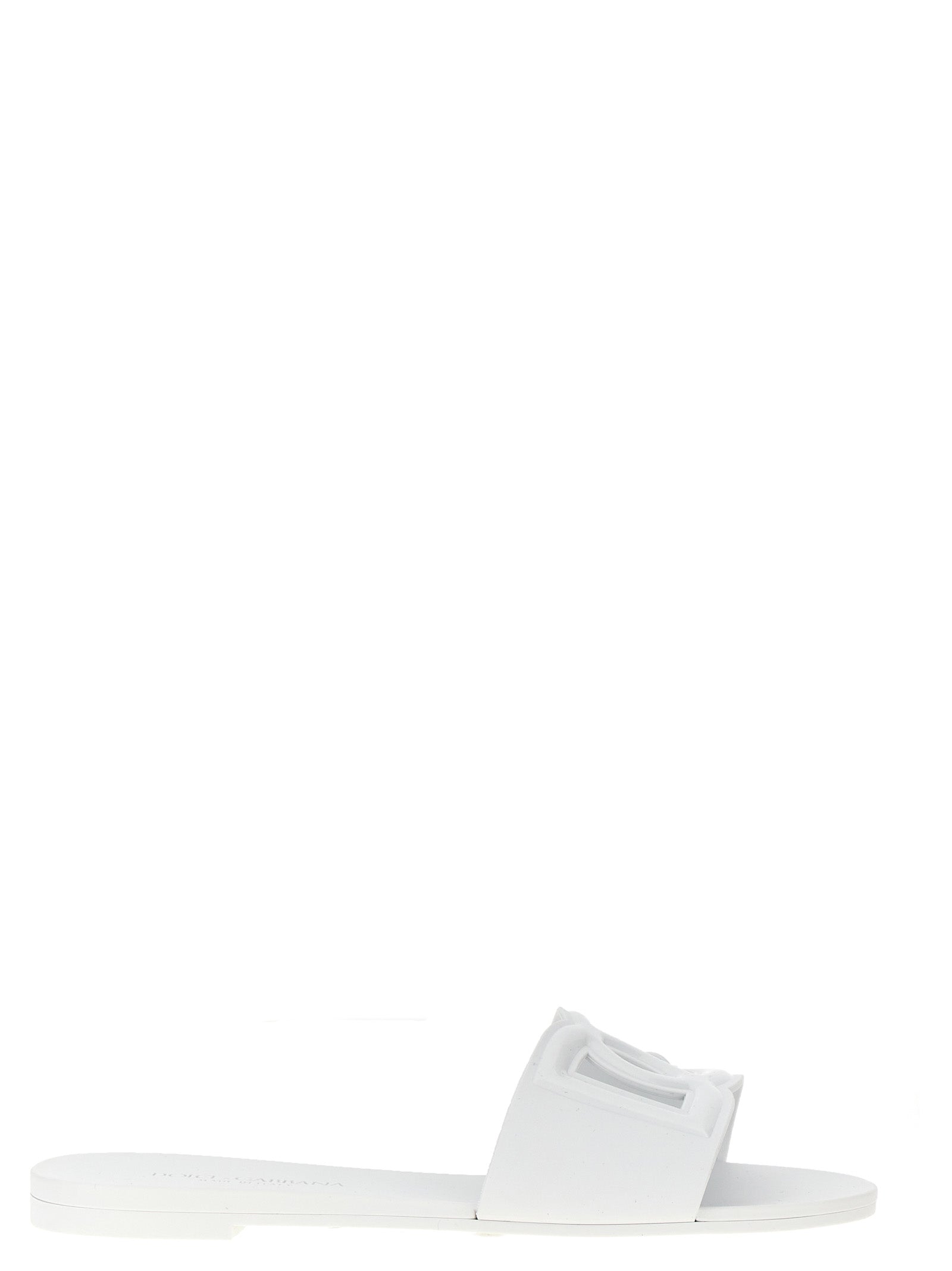 Dolce & Gabbana White Slides 
