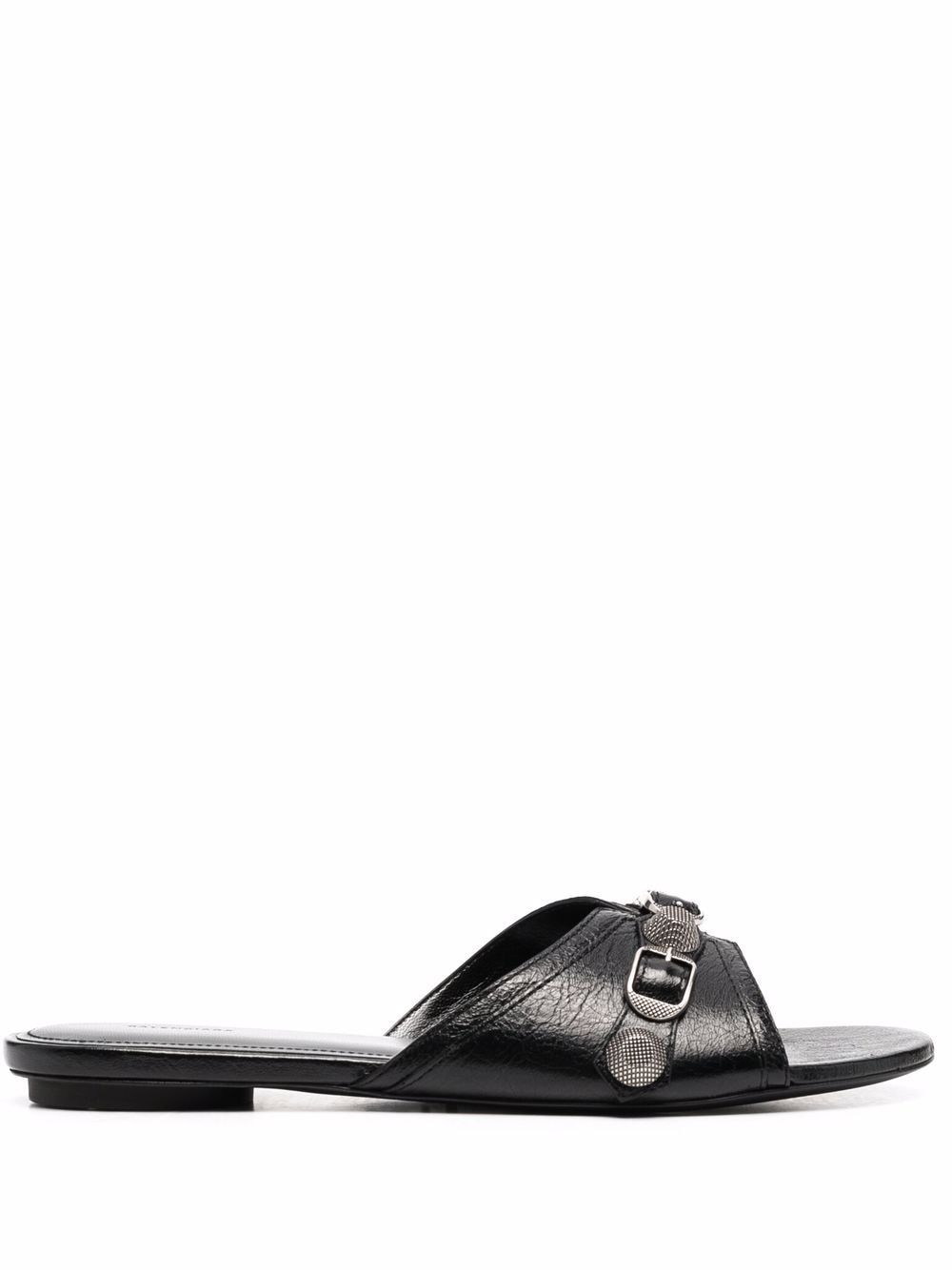 Balenciaga Cagole Leather Sandals