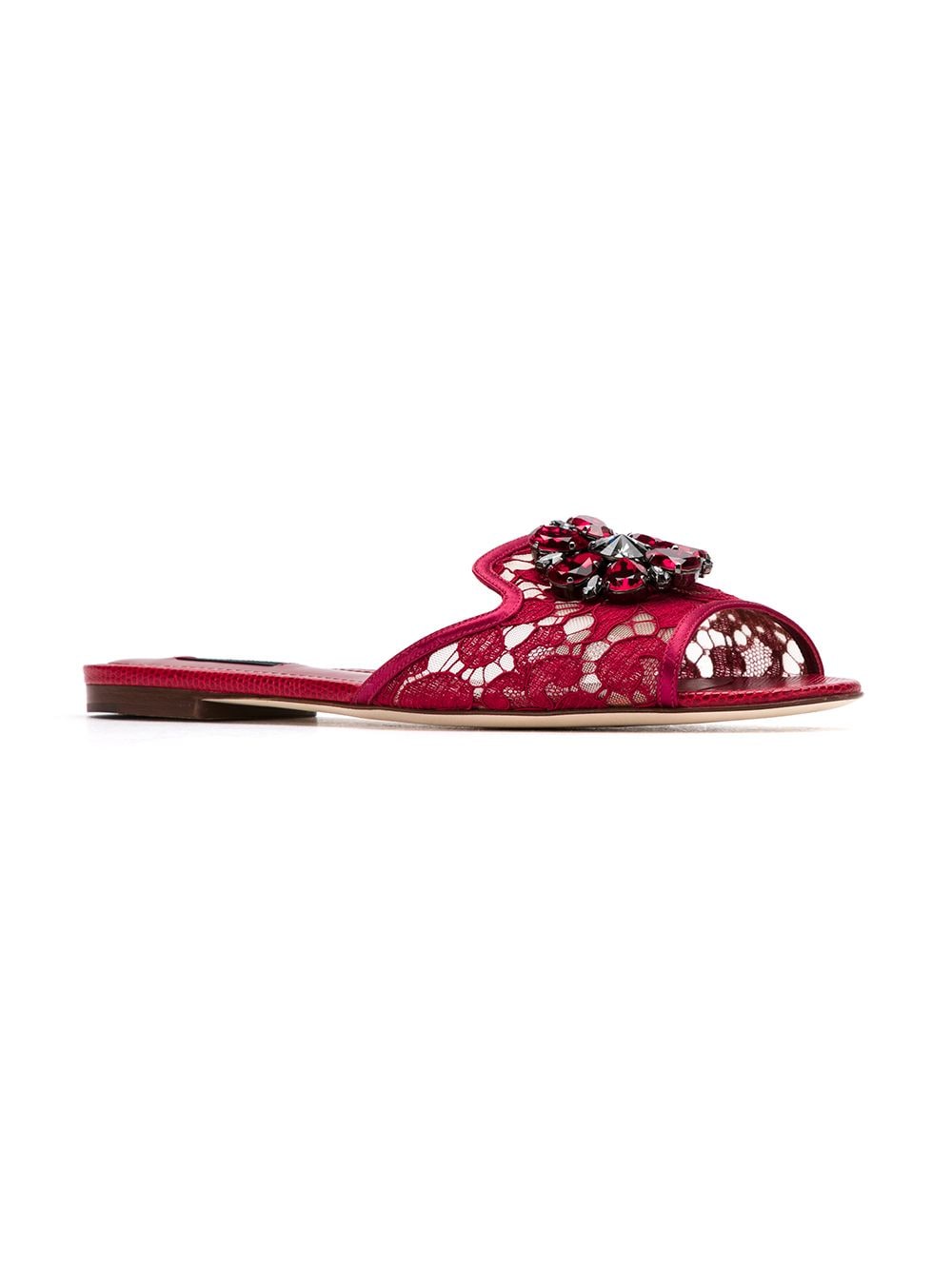 Dolce & Gabbana Rainbow Lace Brooch-Detail Sandals