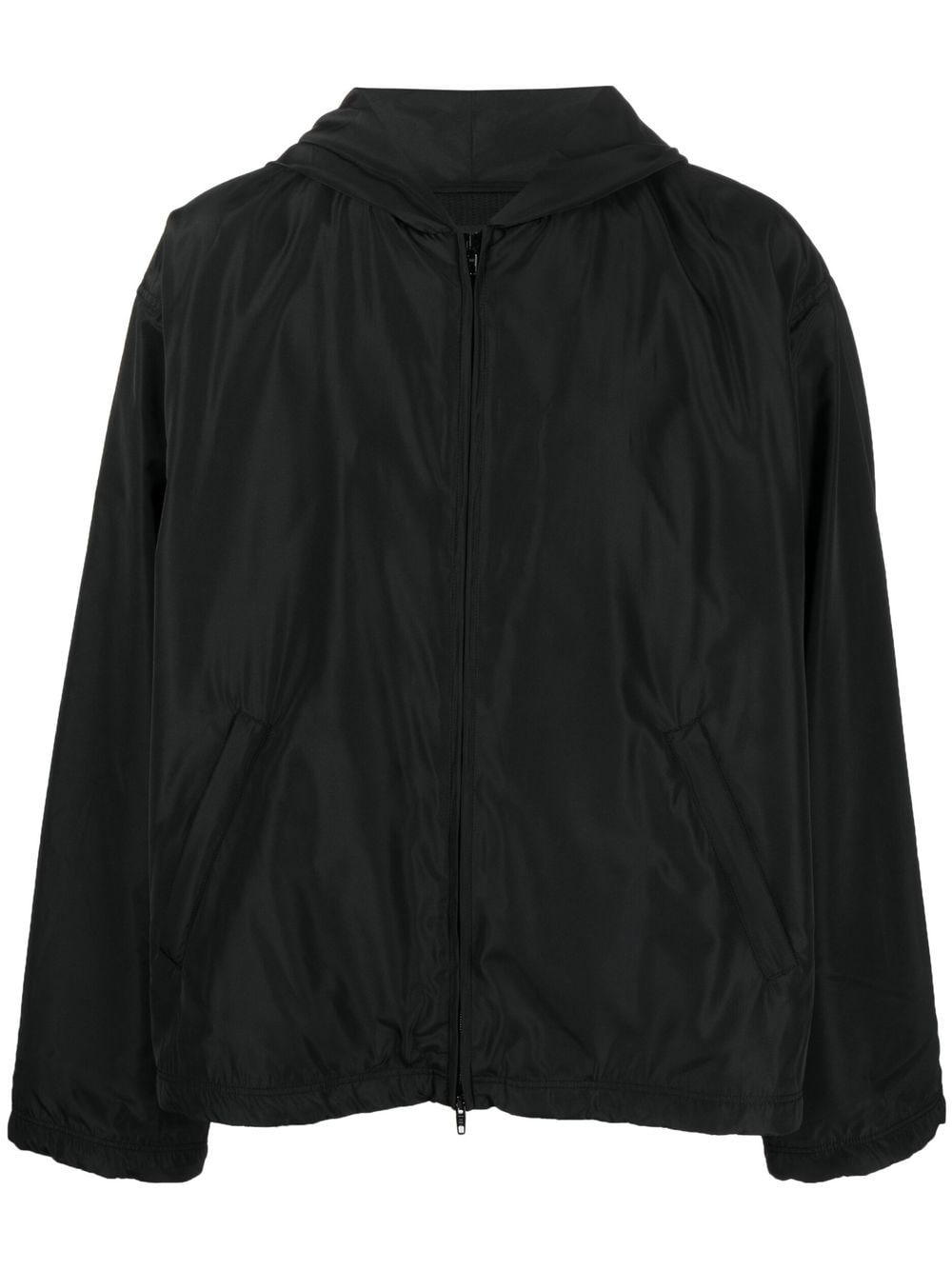 Balenciaga Logo-Print Hooded Windbreaker