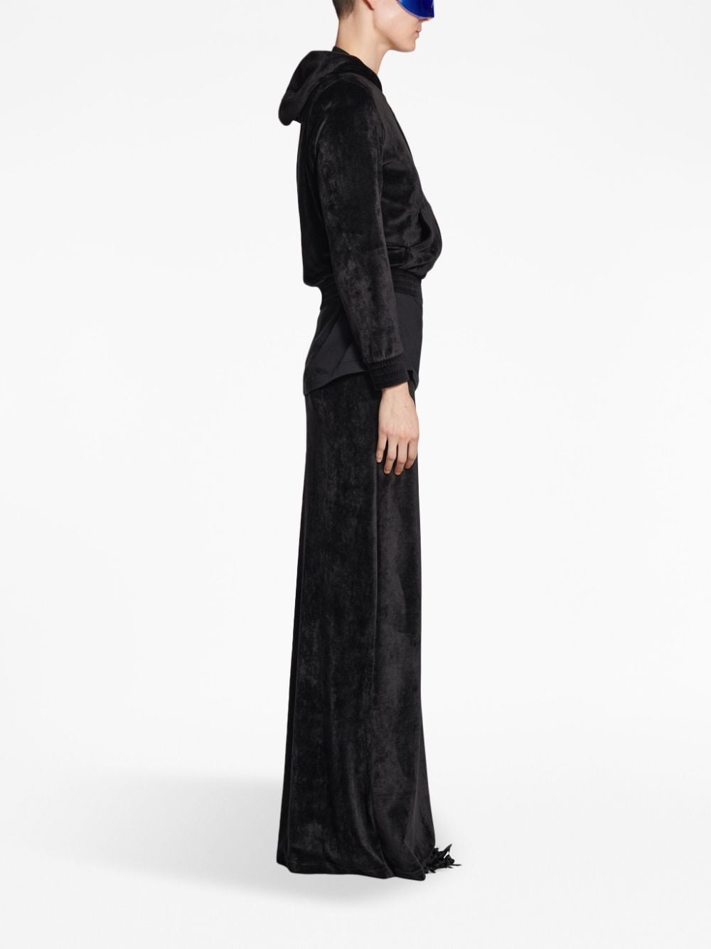 Balenciaga Velvet-Effect High-Waisted Skirt