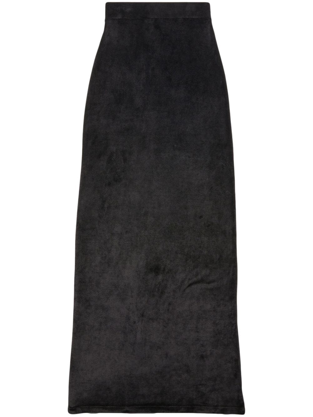 Balenciaga Velvet-Effect High-Waisted Skirt